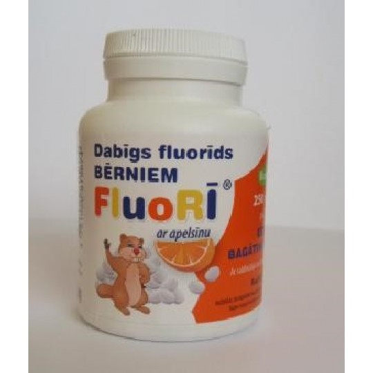 Dabīgs fluorīds BĒRNIEM  ar apelsīnu 250 tabl./ 250mg